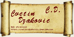 Cvetin Džaković vizit kartica